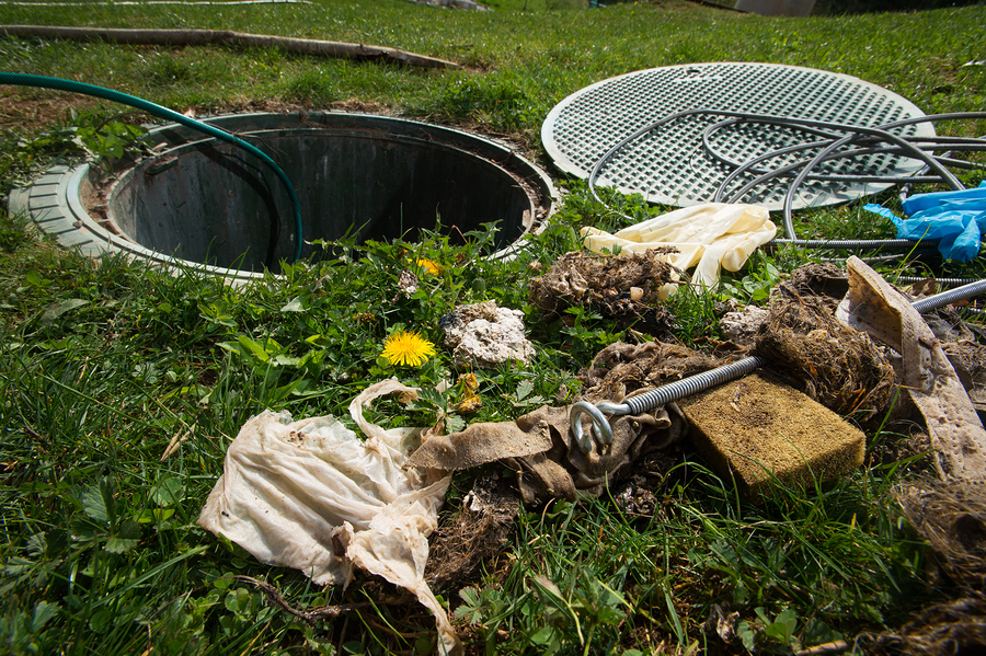 unclogging the septic system